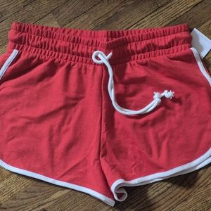 Women's Red Casual Shorts